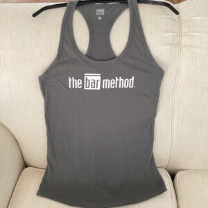 The Bar Method Gray and White Women's Tank Top